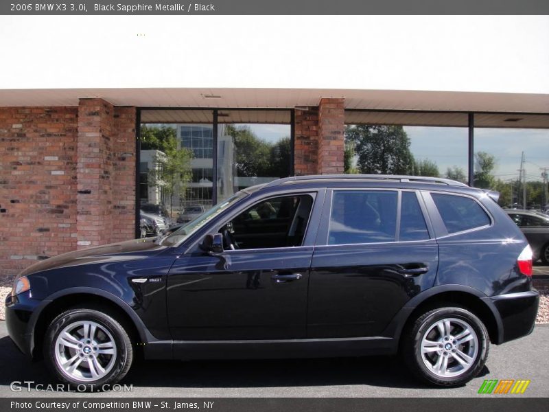 Black Sapphire Metallic / Black 2006 BMW X3 3.0i