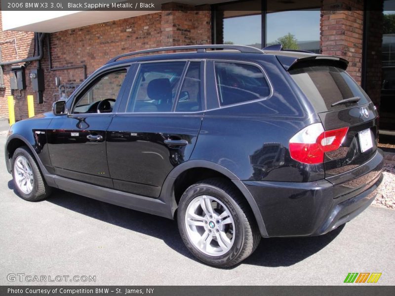 Black Sapphire Metallic / Black 2006 BMW X3 3.0i