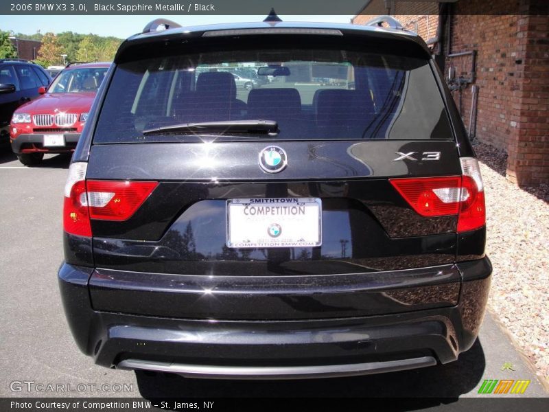 Black Sapphire Metallic / Black 2006 BMW X3 3.0i