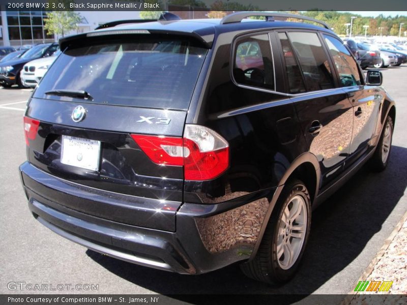 Black Sapphire Metallic / Black 2006 BMW X3 3.0i