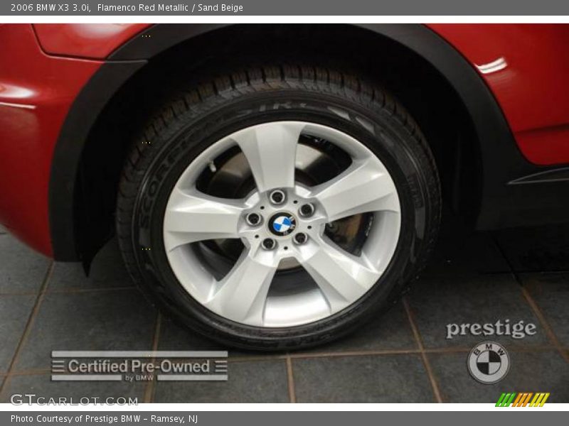 Flamenco Red Metallic / Sand Beige 2006 BMW X3 3.0i