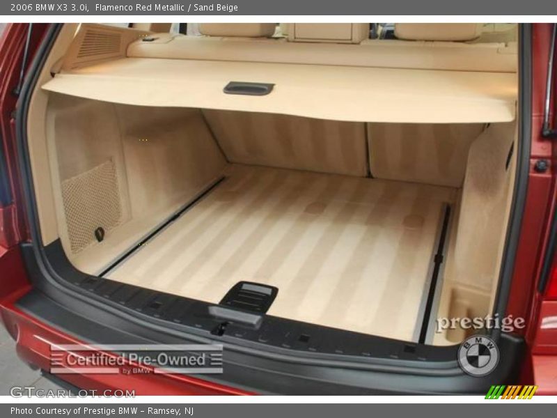 Flamenco Red Metallic / Sand Beige 2006 BMW X3 3.0i