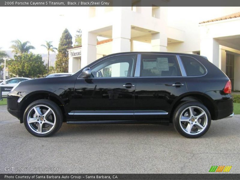 Black / Black/Steel Grey 2006 Porsche Cayenne S Titanium