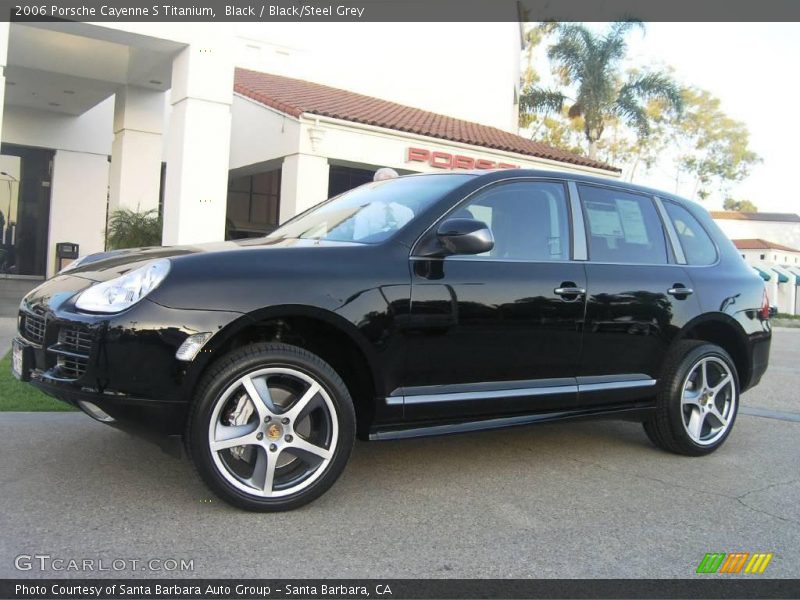 Black / Black/Steel Grey 2006 Porsche Cayenne S Titanium