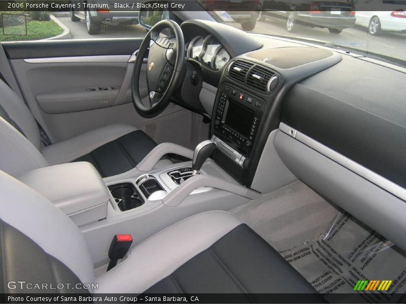 Black / Black/Steel Grey 2006 Porsche Cayenne S Titanium