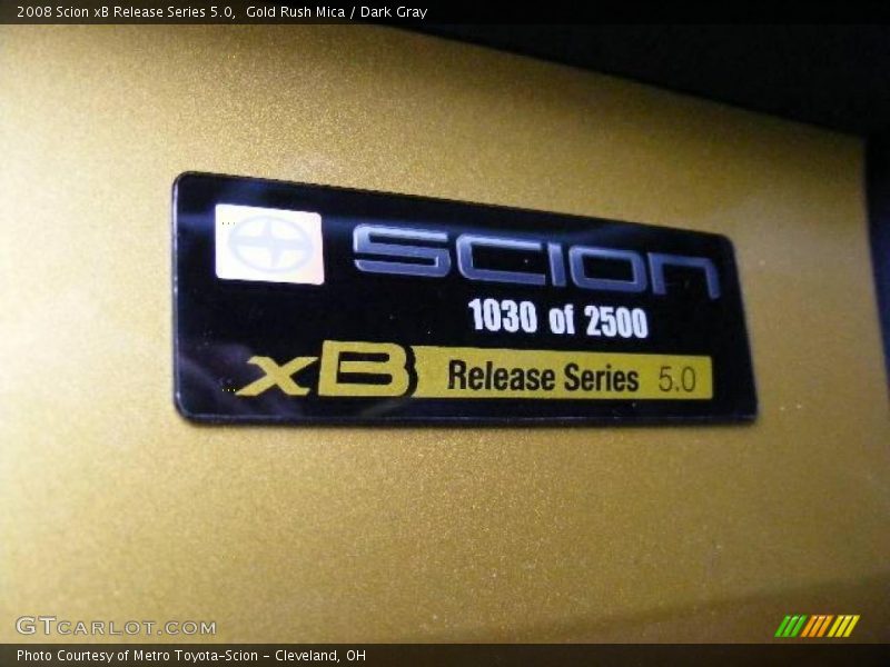 Gold Rush Mica / Dark Gray 2008 Scion xB Release Series 5.0