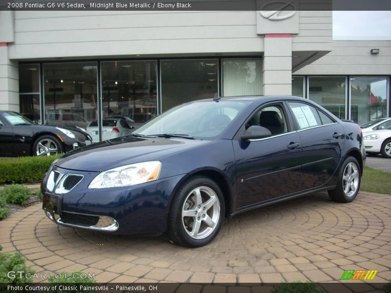 Midnight Blue Metallic / Ebony Black 2008 Pontiac G6 V6 Sedan