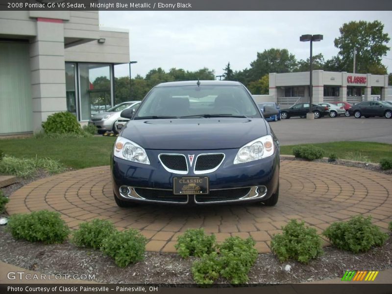 Midnight Blue Metallic / Ebony Black 2008 Pontiac G6 V6 Sedan