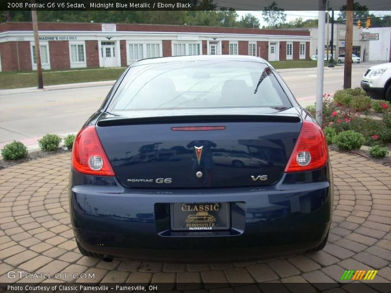 Midnight Blue Metallic / Ebony Black 2008 Pontiac G6 V6 Sedan