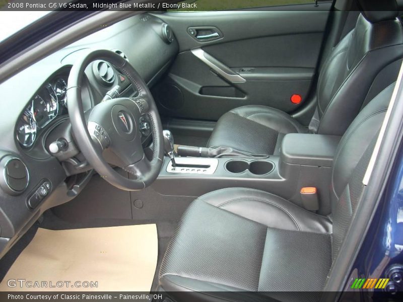 Midnight Blue Metallic / Ebony Black 2008 Pontiac G6 V6 Sedan