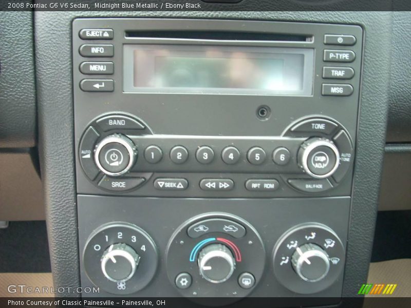 Midnight Blue Metallic / Ebony Black 2008 Pontiac G6 V6 Sedan
