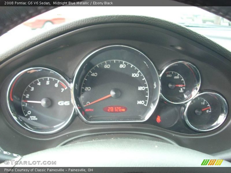 Midnight Blue Metallic / Ebony Black 2008 Pontiac G6 V6 Sedan