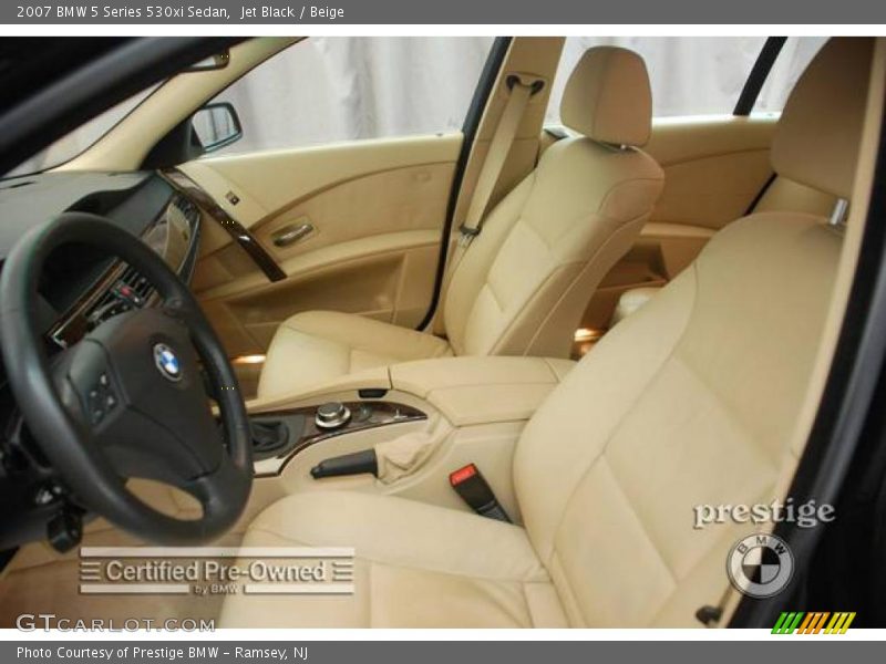 Jet Black / Beige 2007 BMW 5 Series 530xi Sedan