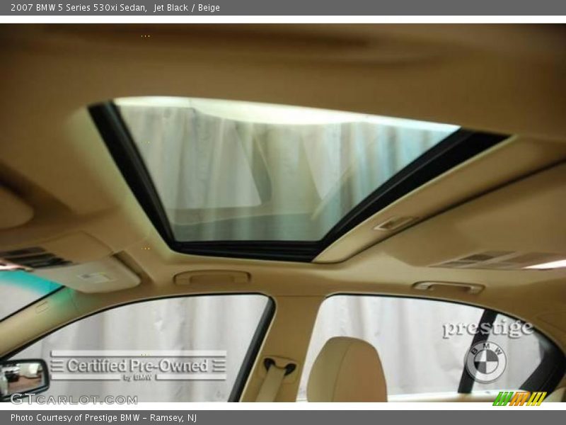 Jet Black / Beige 2007 BMW 5 Series 530xi Sedan