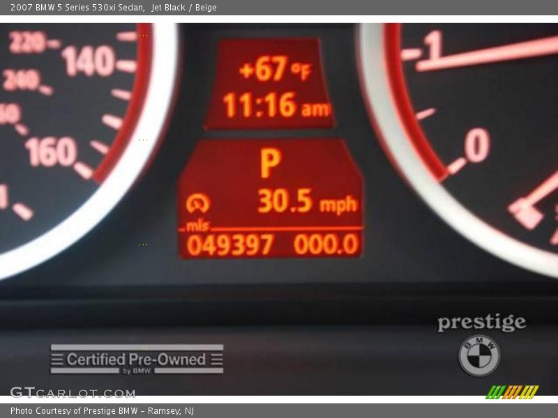 Jet Black / Beige 2007 BMW 5 Series 530xi Sedan