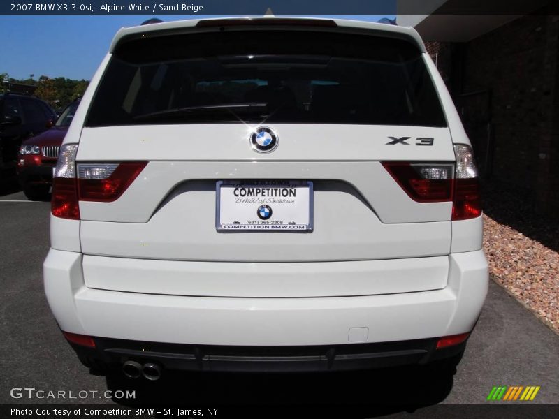 Alpine White / Sand Beige 2007 BMW X3 3.0si