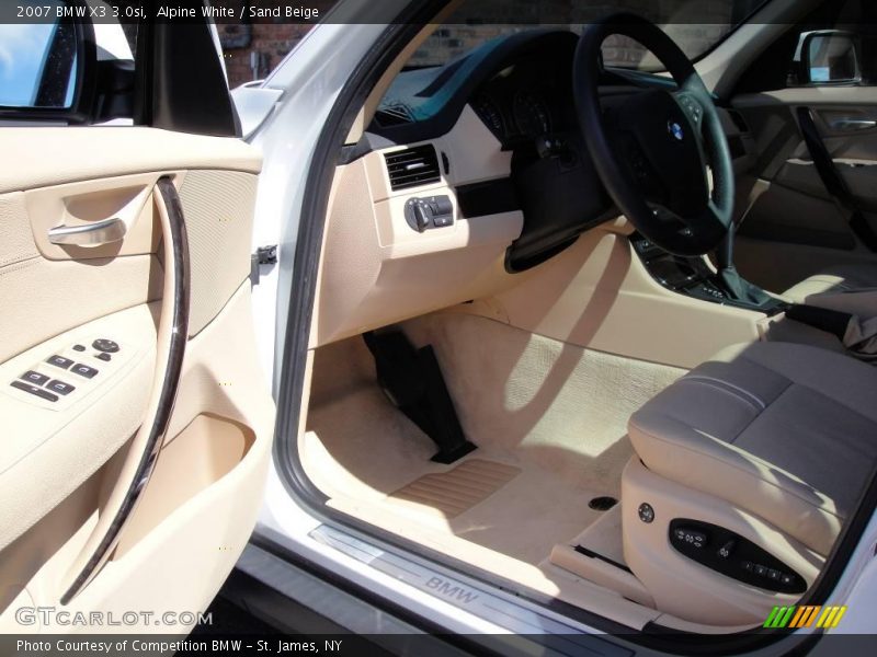 Alpine White / Sand Beige 2007 BMW X3 3.0si