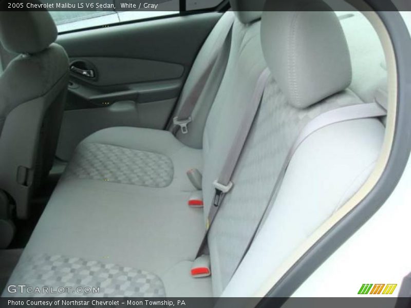 White / Gray 2005 Chevrolet Malibu LS V6 Sedan