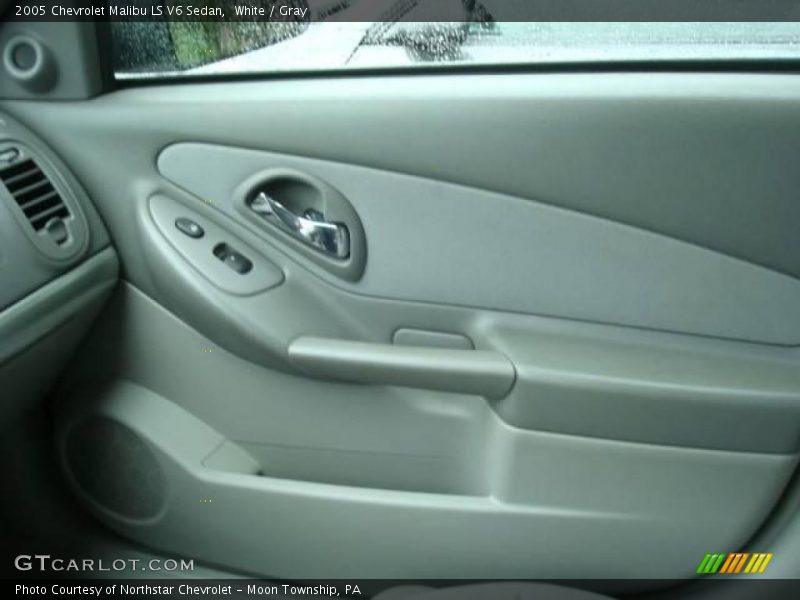 White / Gray 2005 Chevrolet Malibu LS V6 Sedan