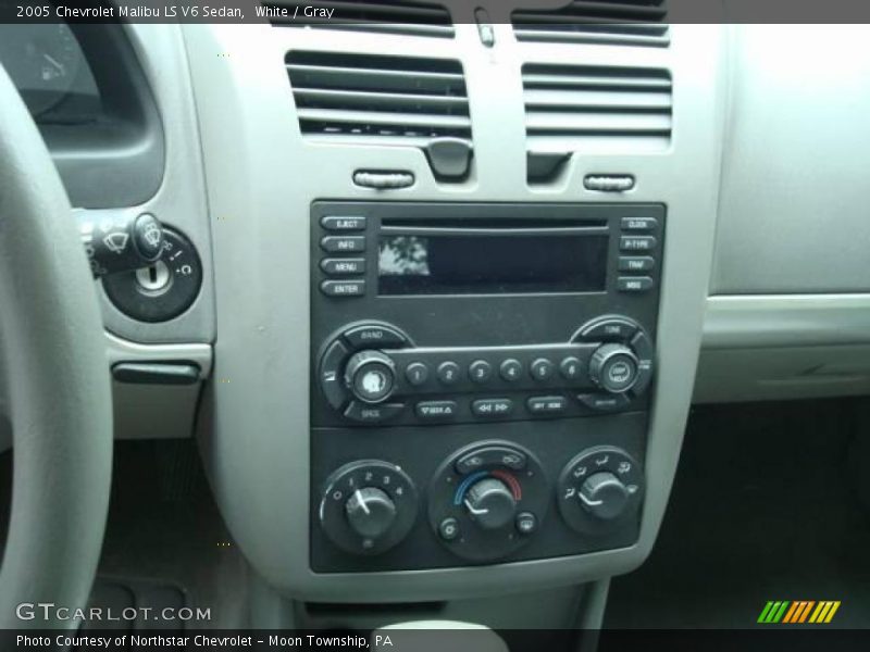 White / Gray 2005 Chevrolet Malibu LS V6 Sedan