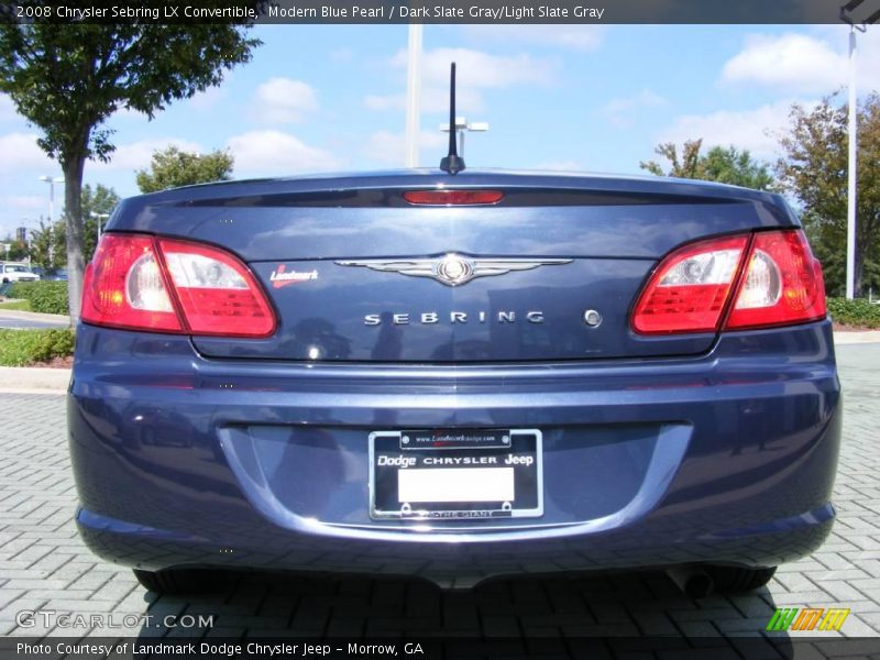 Modern Blue Pearl / Dark Slate Gray/Light Slate Gray 2008 Chrysler Sebring LX Convertible