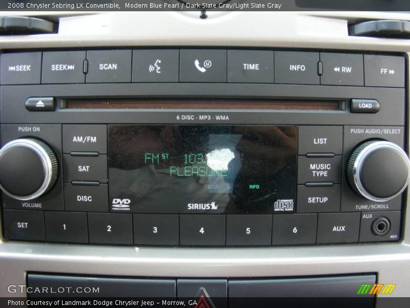 Modern Blue Pearl / Dark Slate Gray/Light Slate Gray 2008 Chrysler Sebring LX Convertible