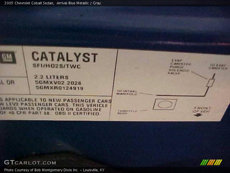Arrival Blue Metallic / Gray 2005 Chevrolet Cobalt Sedan