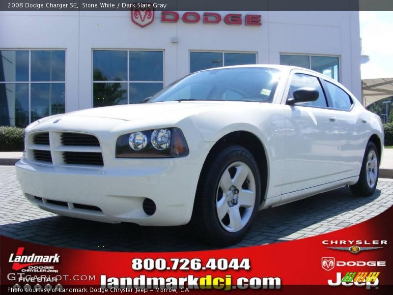 Stone White / Dark Slate Gray 2008 Dodge Charger SE