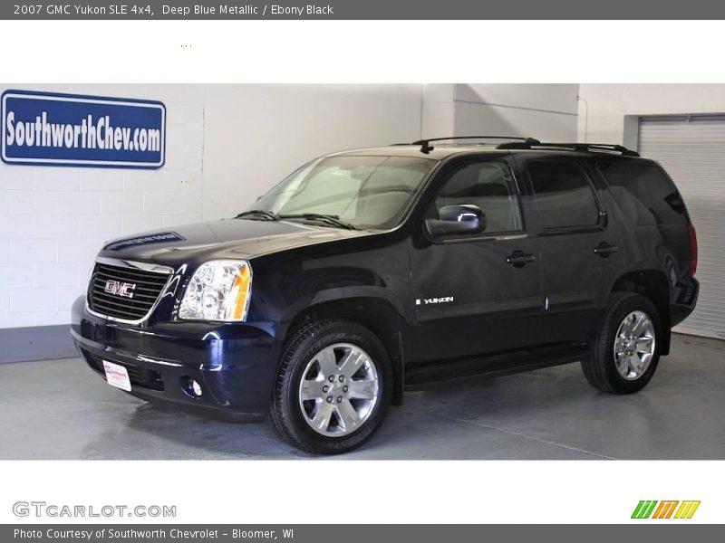 Deep Blue Metallic / Ebony Black 2007 GMC Yukon SLE 4x4