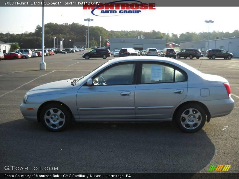 Silver Pewter / Gray 2003 Hyundai Elantra GLS Sedan