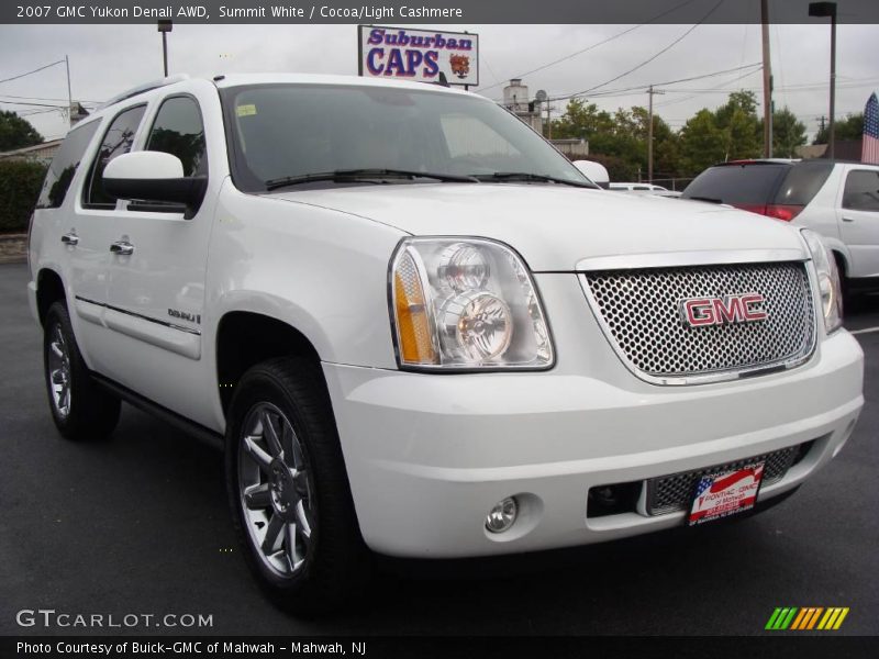 Summit White / Cocoa/Light Cashmere 2007 GMC Yukon Denali AWD