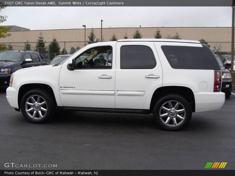 Summit White / Cocoa/Light Cashmere 2007 GMC Yukon Denali AWD