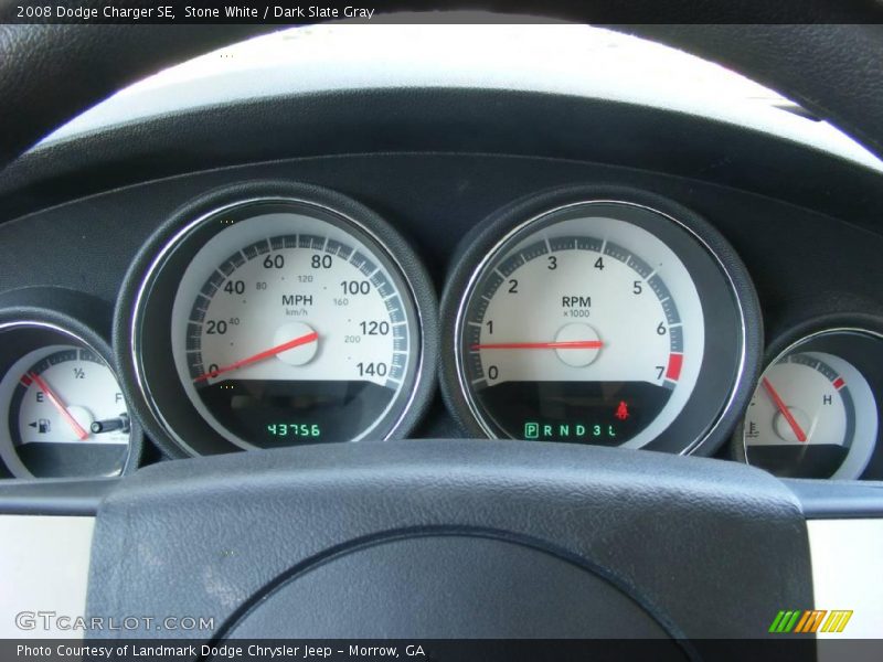 Stone White / Dark Slate Gray 2008 Dodge Charger SE
