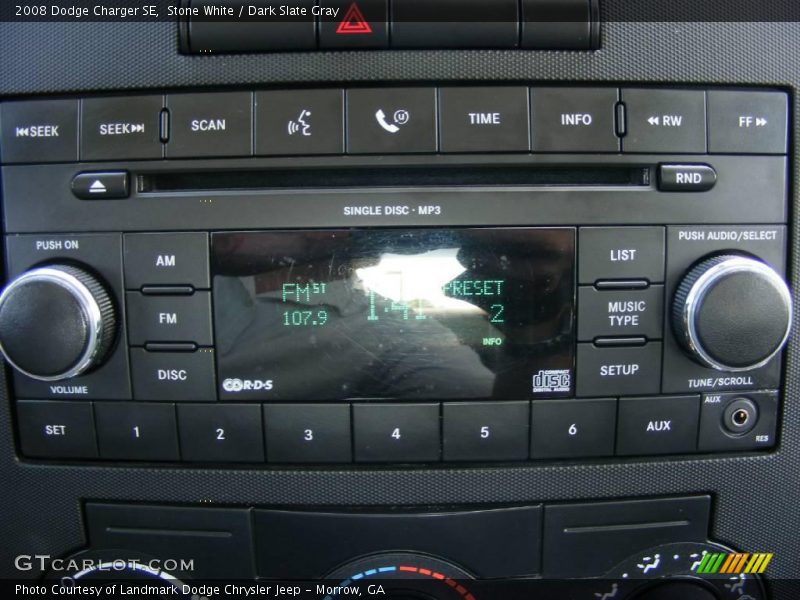 Stone White / Dark Slate Gray 2008 Dodge Charger SE