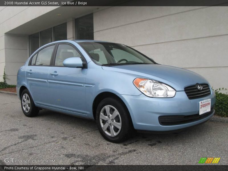 Ice Blue / Beige 2008 Hyundai Accent GLS Sedan