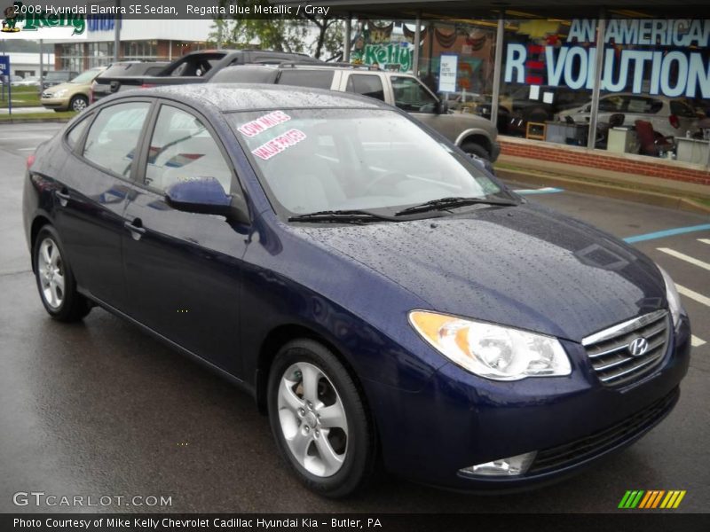 Regatta Blue Metallic / Gray 2008 Hyundai Elantra SE Sedan