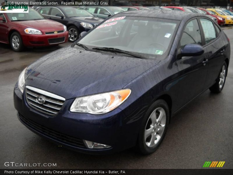 Regatta Blue Metallic / Gray 2008 Hyundai Elantra SE Sedan