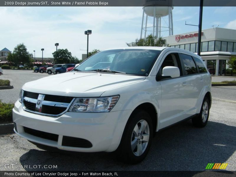 Stone White / Pastel Pebble Beige 2009 Dodge Journey SXT