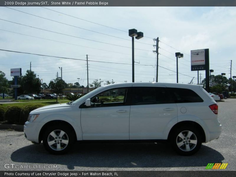 Stone White / Pastel Pebble Beige 2009 Dodge Journey SXT