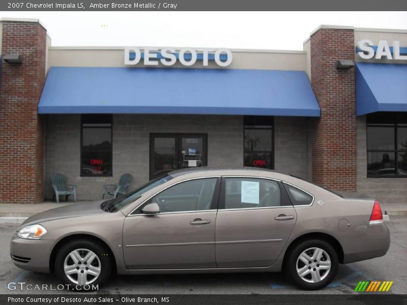 Amber Bronze Metallic / Gray 2007 Chevrolet Impala LS