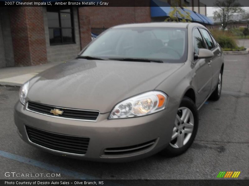Amber Bronze Metallic / Gray 2007 Chevrolet Impala LS