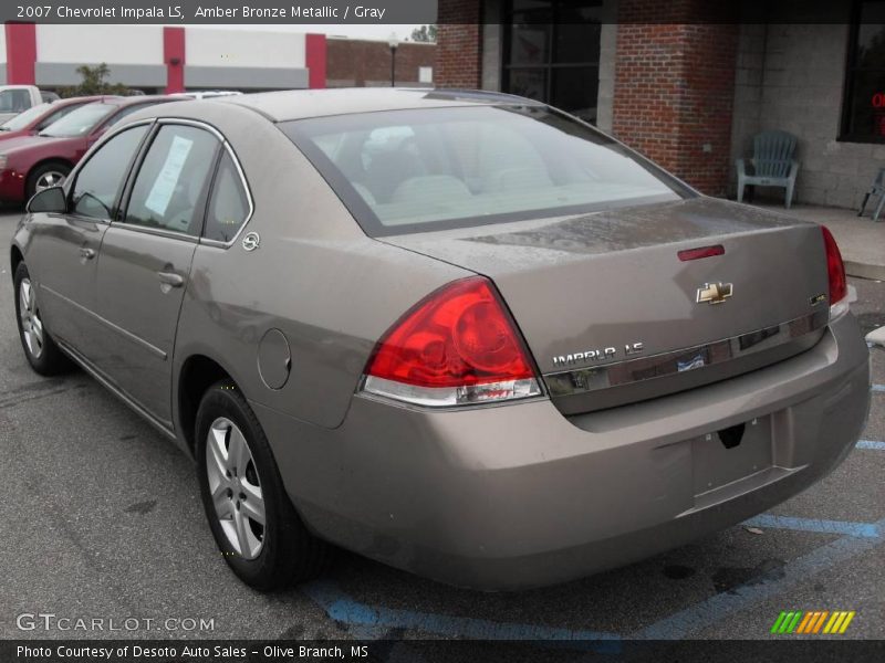 Amber Bronze Metallic / Gray 2007 Chevrolet Impala LS