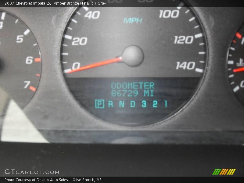 Amber Bronze Metallic / Gray 2007 Chevrolet Impala LS