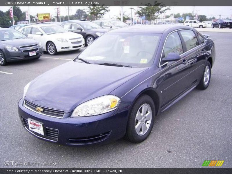 Imperial Blue Metallic / Gray 2009 Chevrolet Impala LT