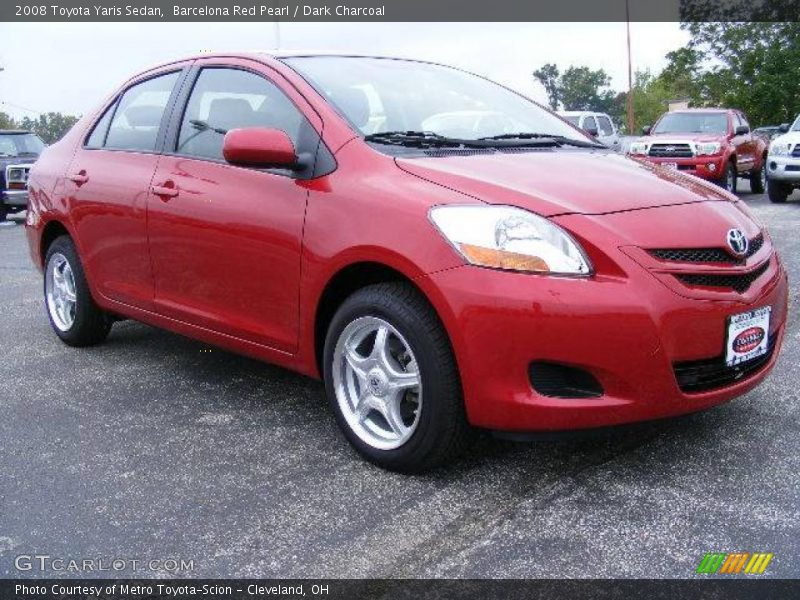 Barcelona Red Pearl / Dark Charcoal 2008 Toyota Yaris Sedan