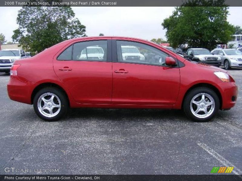 Barcelona Red Pearl / Dark Charcoal 2008 Toyota Yaris Sedan