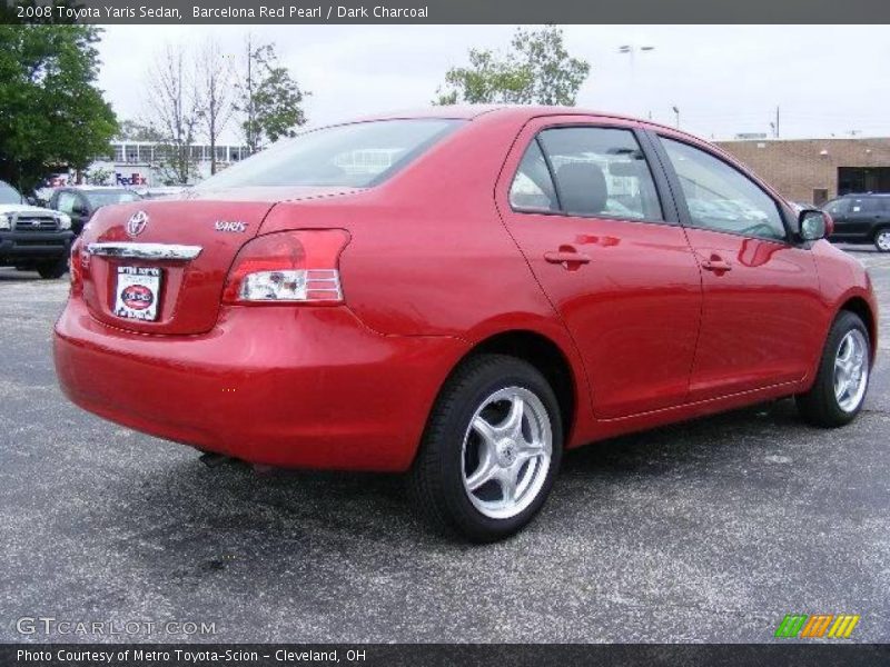 Barcelona Red Pearl / Dark Charcoal 2008 Toyota Yaris Sedan