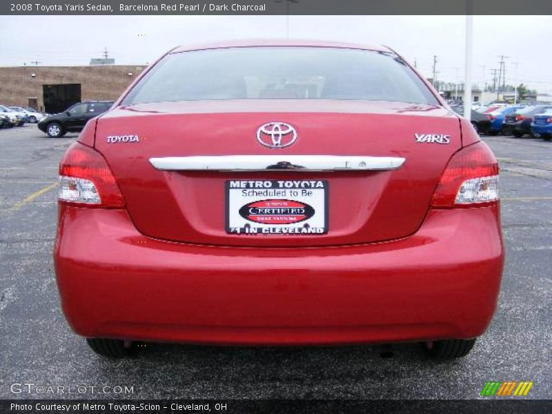 Barcelona Red Pearl / Dark Charcoal 2008 Toyota Yaris Sedan