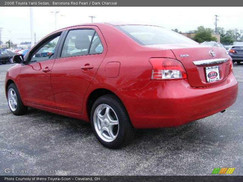 Barcelona Red Pearl / Dark Charcoal 2008 Toyota Yaris Sedan