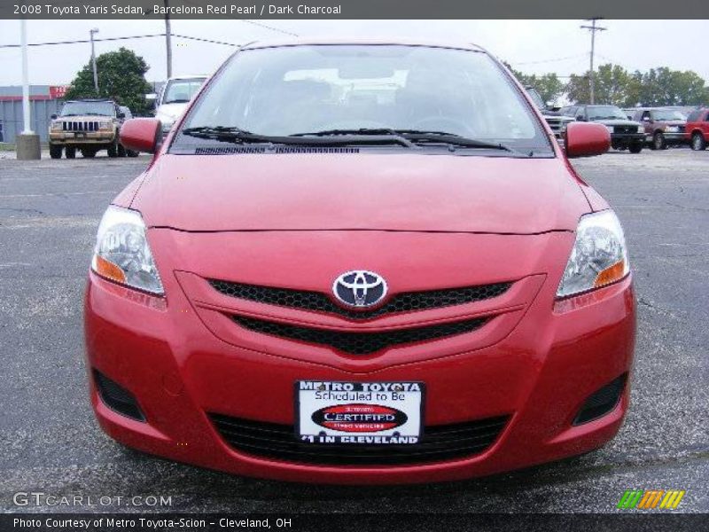 Barcelona Red Pearl / Dark Charcoal 2008 Toyota Yaris Sedan